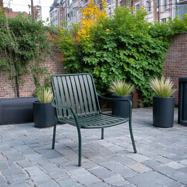 Stabelbar loungestol, metall - Bilde 6