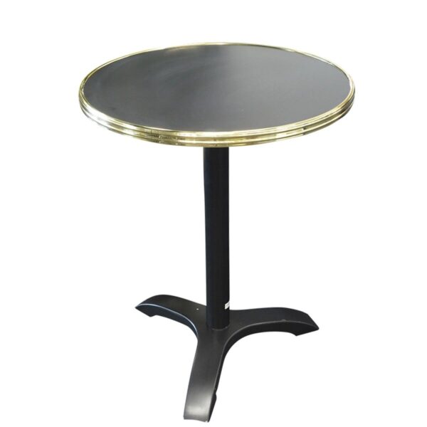 Sort/messing bordplate rund - ø70cm