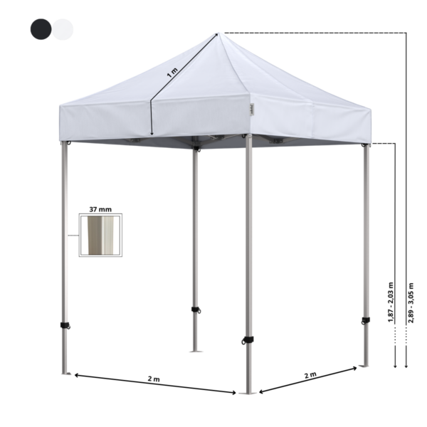 Quick-up telt Komplett 2x2m Premium - Bilde 4