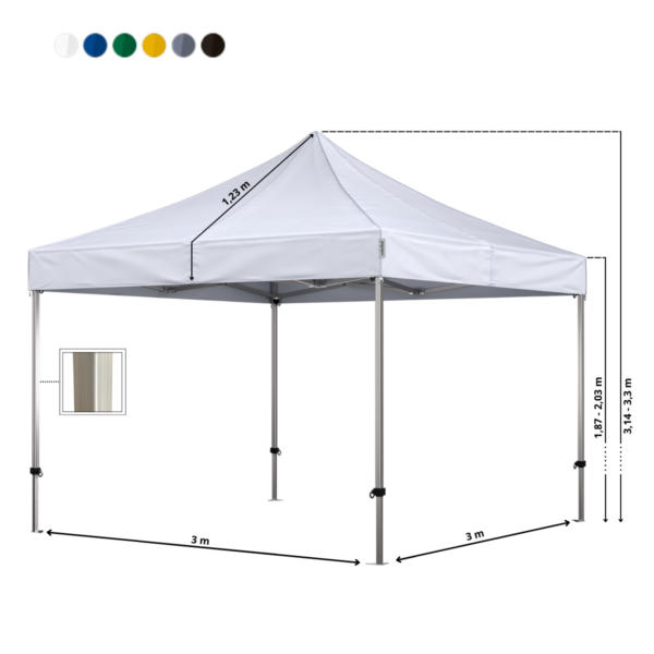 Quick-up telt Komplet 3x3m Premium