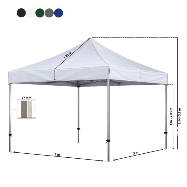 Quick-up telt Komplet 3x3m Premium