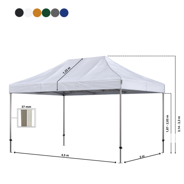 Quick-up telt Komplet 3x4,5m Premium