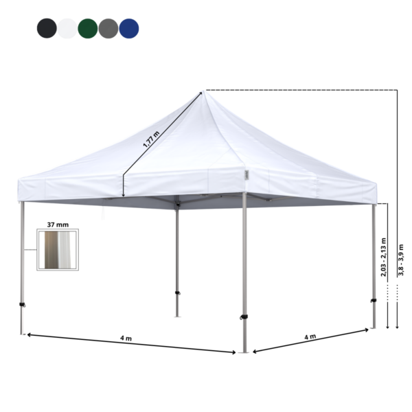 Quick-up telt Komplet 4x4m Premium Plus