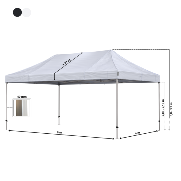 Quick-up telt Komplet 4x6m Premium Plus - Bilde 3
