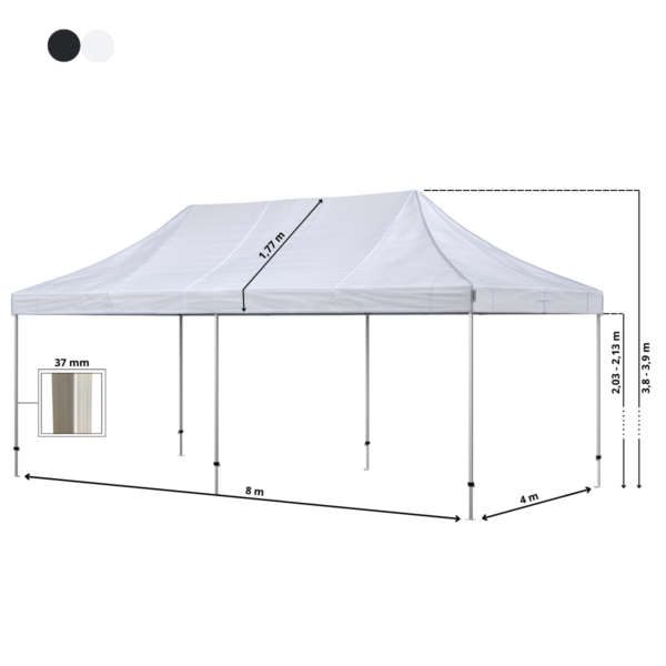 Quick-up telt Komplet 4x8m Premium - Bilde 3