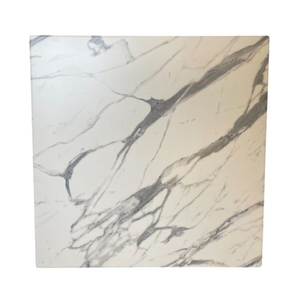 Carrara marmorlook bordplate firkantet - 60x60cm
