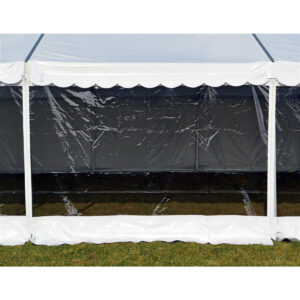 Side 2,2m hvit - glidelås - panorama, hvit PVC