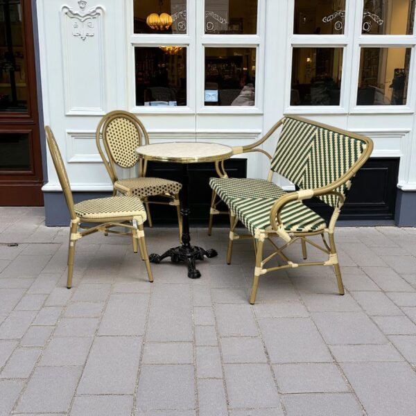 Cafépakke Paris med benk og 2 stoler - Bilde 4