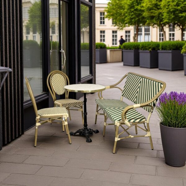 Cafépakke Paris med benk og 2 stoler - Bilde 2