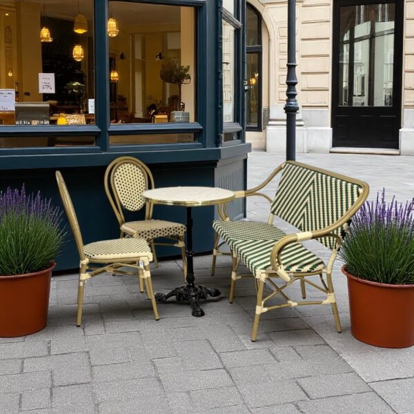 Cafépakke Paris med benk og 2 stoler - Bilde 3