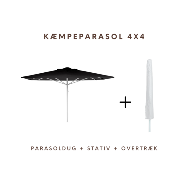 Kjempesolseil - 4x4m uten frynser - NY - Bilde 2