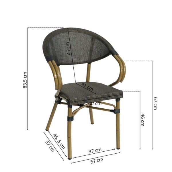 Paris 2 - Caféstol med armlener - Bilde 2