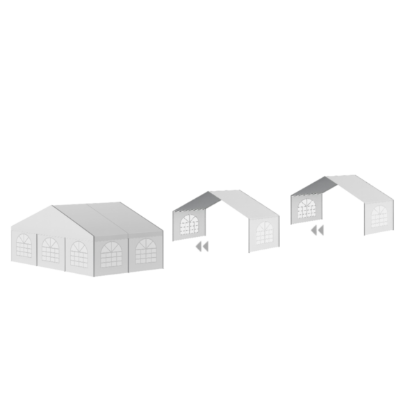 Utvidelsesfag SEMI-PRO 6x2m inkl. sider og tak - Bilde 2