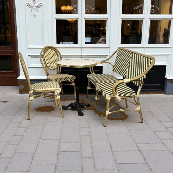 Cafépakke Paris med benk og 2 stoler - Bilde 2