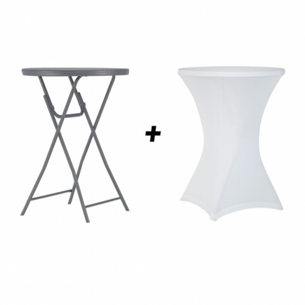 Zown NC - klapbord Cocktail Ø80cm inkl. stretchduk