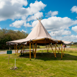 DEMO MODELL Teepee Ø8m Canvas - Khaki
