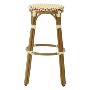 Paris Barstol - Flet - Rød-beige