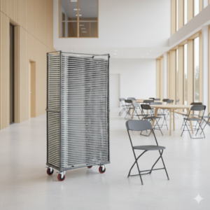 60 Zown Alex klappstoler i shark grå inkl. stolvogn