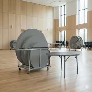 15 Zown Ø120 klappbord inkl. bordvogn