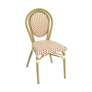 Paris - Caféstol - Flet - Rød-beige