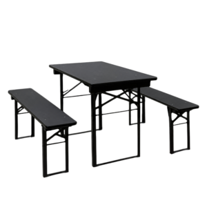 Standard balkon Bord/bænk sæt - Sort