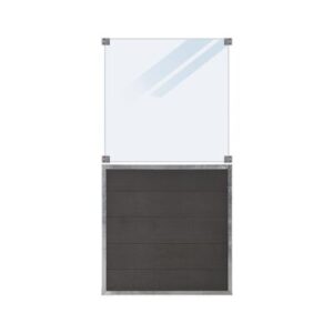 Futura komposit hegn 180cm - Mat glas