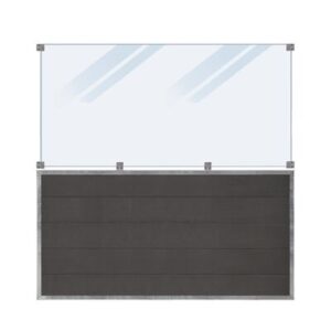 Futura komposit hegn 90cm - Mat glas