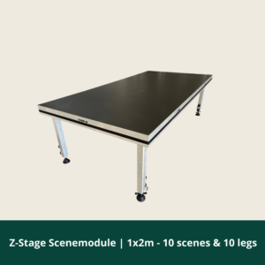 Z-Stage Scenemodul | 1x2m - 10 scener og 10 ben